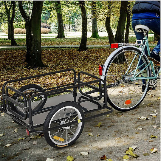 HomCom Bicycle Trailer for Steel Cargo 139 x 71.5 x 49 cm