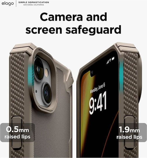 Elago Armor Back Cover Σιλικόνης Sand (iPhone 14 Plus)
