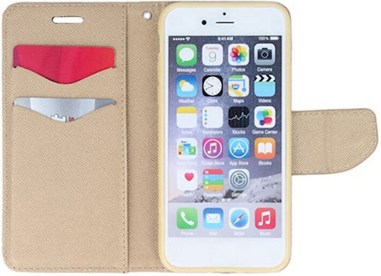 Tel1 Fancy Diary Wallet Synthetic Leather Black / Gold (Redmi 10C)