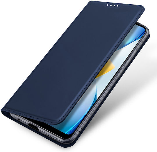 Dux Ducis Skin Pro Buchen Sie Synthetisches Leder Blau (Poco C40)