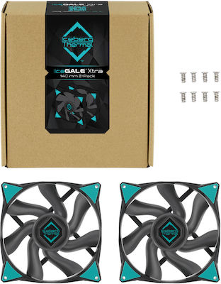 Iceberg Thermal IceGALE Xtra 140mm 4-Pin PWM Case Fan 2-pack