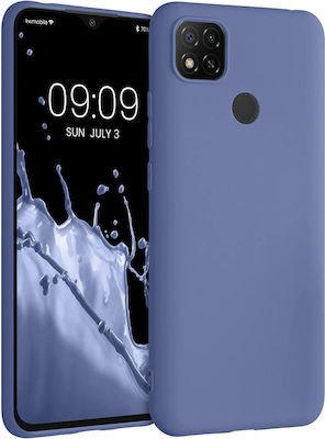 Matt Umschlag Rückseite Silikon Blau (Redmi 9C)