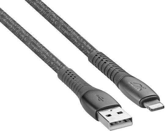 Rivacase Braided USB to Lightning Cable Γκρι 1,2m (PS6101GR12)