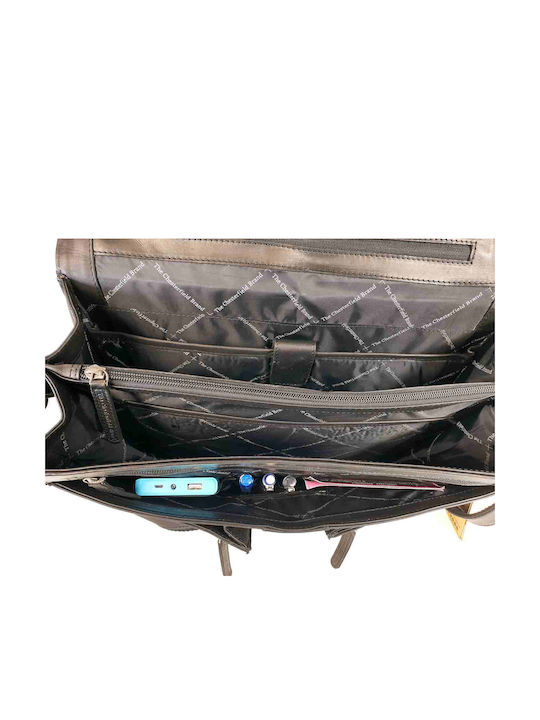 Leather Men's Briefcase Black