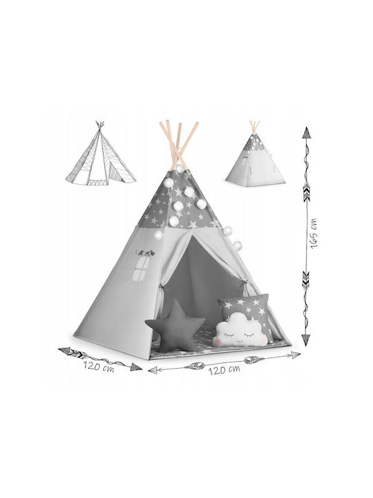 Nukido Kids Indian Teepee Play Tent for 3+ years Gray
