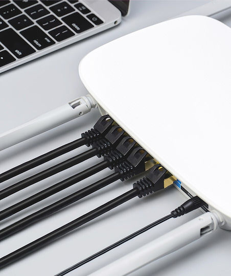 Montis S/FTP Cat.7 (10Gbps) Καλώδιο Δικτύου Ethernet 1.5m Μαύρο