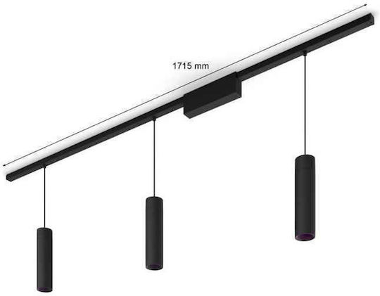Philips LED Smart Κρεμαστό Φωτιστικό Μαύρο
