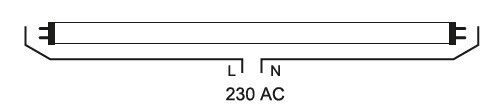 Aca Lighting Batten Single-Ended Outdoor with 1 Slot for LED Lamp T8 128cm