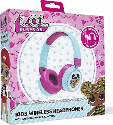 OTL LOL Suprise Bluetooth Wireless On Ear Kids' Headphones with 24 hours of Operation Light Blue LOL979