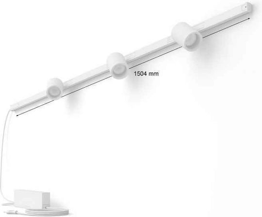 Philips Τριπλό LED Θερμό Λευκό Σποτ σε Λευκό Χρώμα