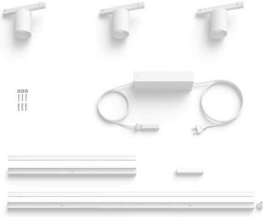 Philips Triple LED Warm White Spot in White Color