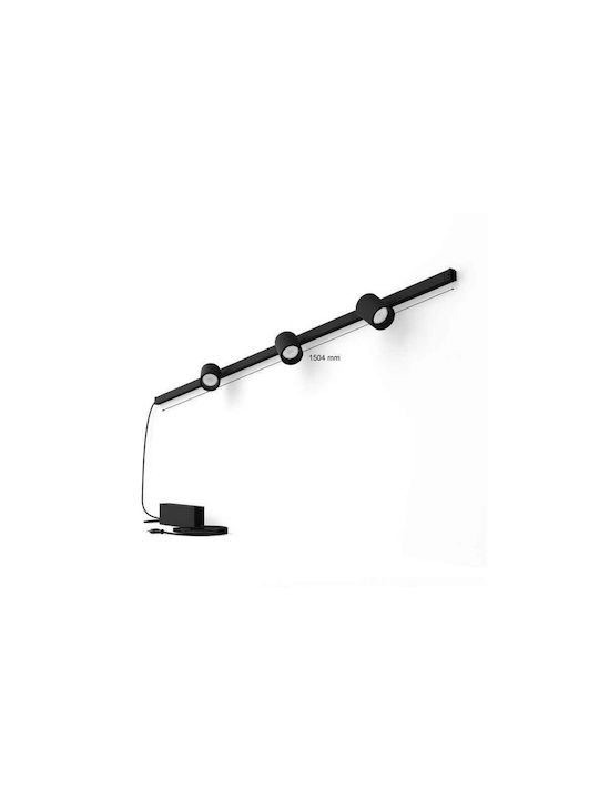 Philips Τριπλό LED Θερμό Λευκό Σποτ σε Μαύρο Χρώμα