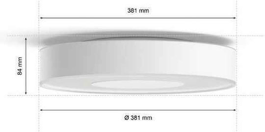 Philips Smart Πλαφονιέρα Οροφής 38.1εκ. Λευκή με Ενσωματωμένο LED
