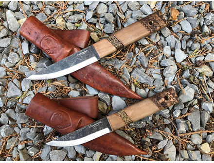 Condor Tool & Knives Indigenous Puuko Knife Brown in Leather Sheath