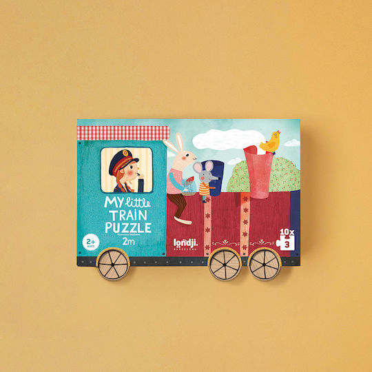 Kinderpuzzle Der Kleine Zug für 3+ Jahre alt+ Jahre 3pcs Londji