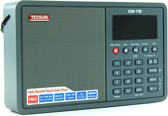Tecsun ICR-110 Φορητό Ραδιόφωνο Γκρι