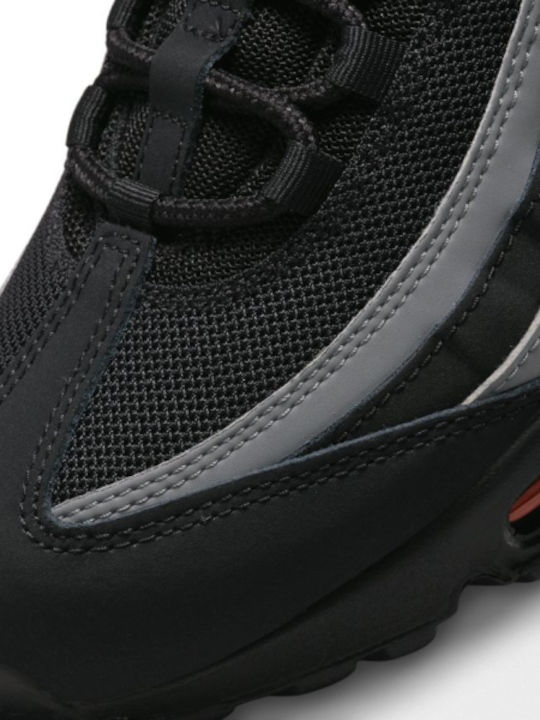 Air Max 95 Men's Sneakers Black Grey Safety Orange