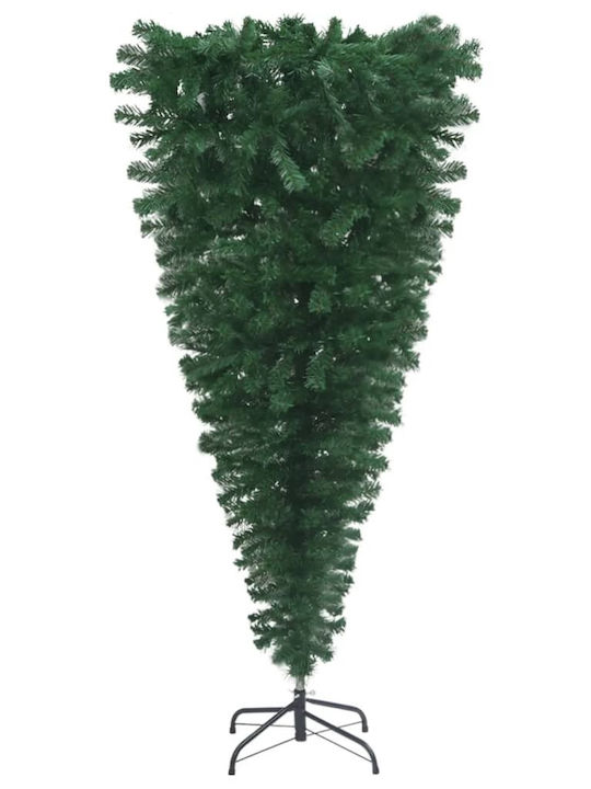 Christmas Reversed Green Tree with Metallic Base H180cm