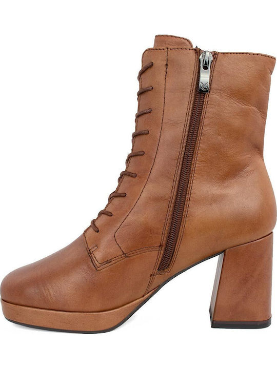 Ghete Dama De Piele Tabac Maro