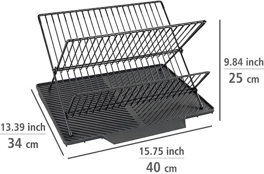 Wenko Spülbeckenablauf Kunststoff Schwarz 40x25x34cm