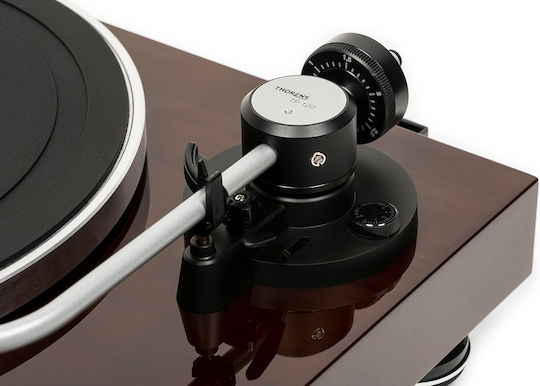 Thorens TD 204 Πικάπ με Belt Drive, Προενίσχυση και Ενσωματωμένα Ηχεία Walnut High Gloss