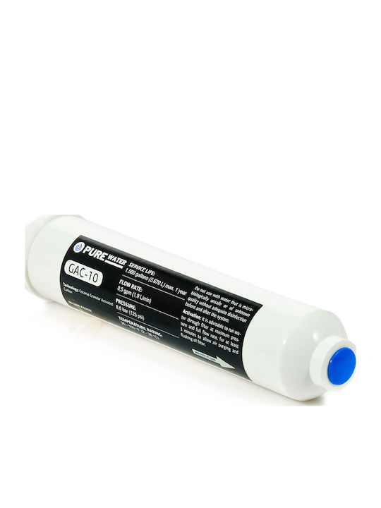 Purewater Water Filter Replacement Reverse Osmosis (RO) made of Activated Carbon 10" Gac-10 1/4″ NPT