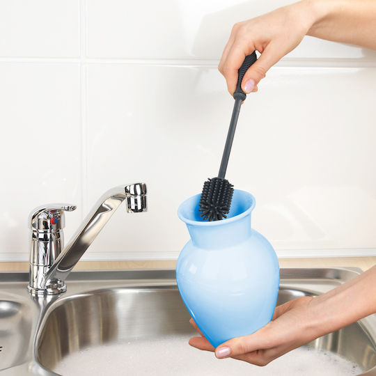 Wenko Plastic Cleaning Brushes with Handle Gray 2pcs