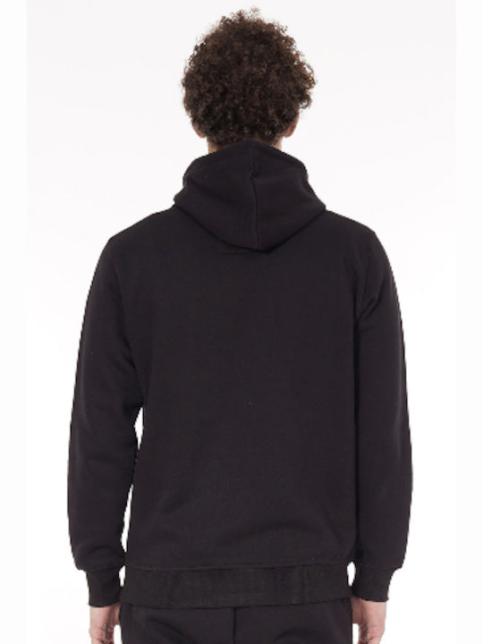 Magnetic North Men's Sweatshirt with Hood and Pockets Black