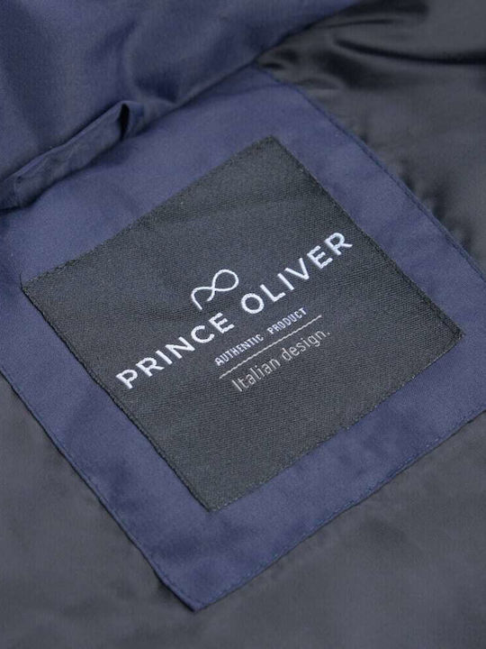 Prince Oliver Ärmellos Herren Jacke Puffer Winddicht Blau