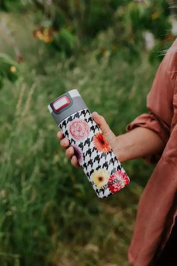 Kambukka Etna Ποτήρι Θερμός Ανοξείδωτο BPA Free 500ml Floral Patchwork με Επιστόμιο