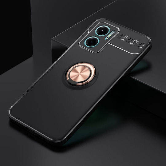 Magnetic Ring Kickstand Задна корица Силикон Black/Rose Gold (Redmi 10 5G)