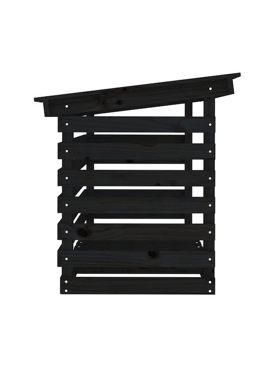vidaXL Hölzernes Box Holzlagerung 108x73x79cm Schwarz