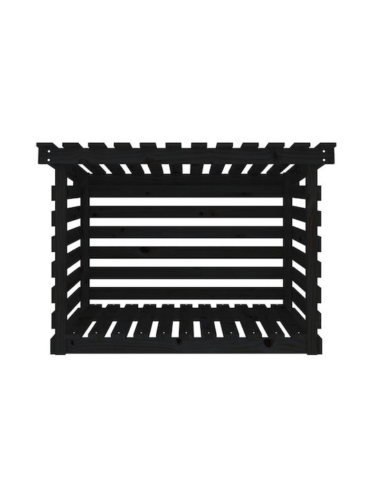 vidaXL Hölzernes Box Holzlagerung 108x73x79cm Schwarz