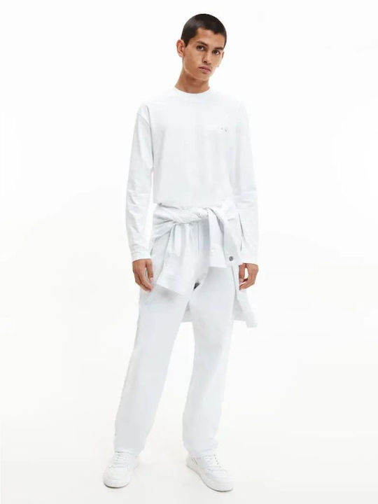Calvin Klein Men's Long Sleeve Blouse White