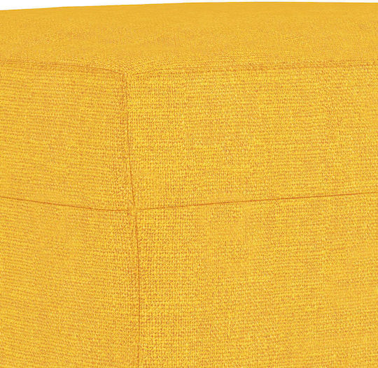 Stoff Fußhocker Gelb 50x41x41cm