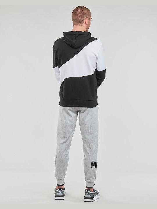 Puma Esse Herren Sweatshirt mit Kapuze und Taschen Schwarz