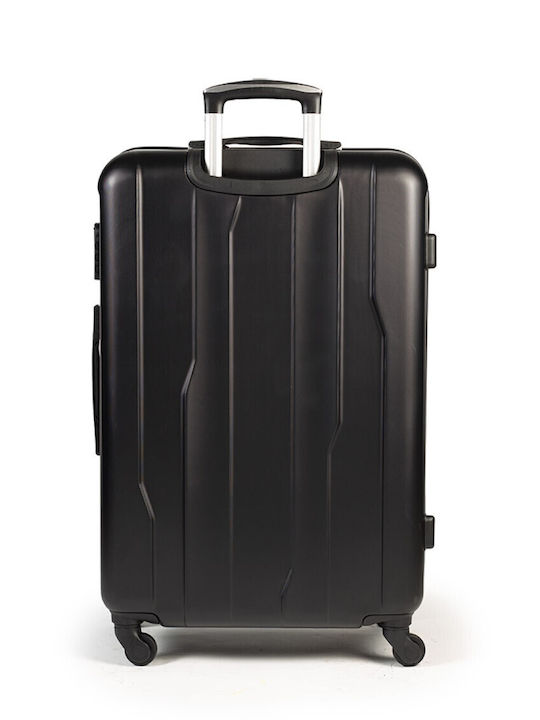 Cardinal Large Hard Travel Suitcase Black with 4 Wheels Height 70cm