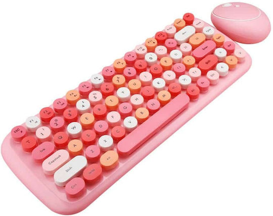 MOFII Candy Kabellos Tastatur & Maus Set Englisch US Rosa