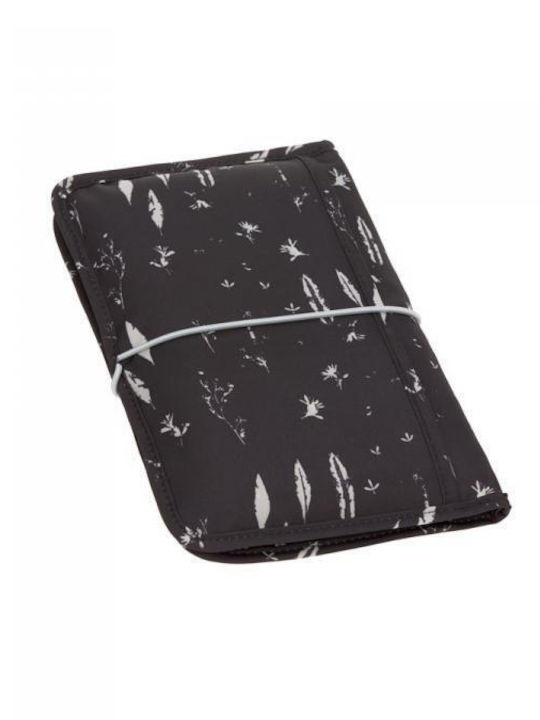Laessig Portable Changing Pad made of Fabric Feathers Black 18x25.5cm