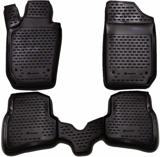 Novline Set of Front and Rear Mats 4pcs Tray Type for Honda Accord Gray