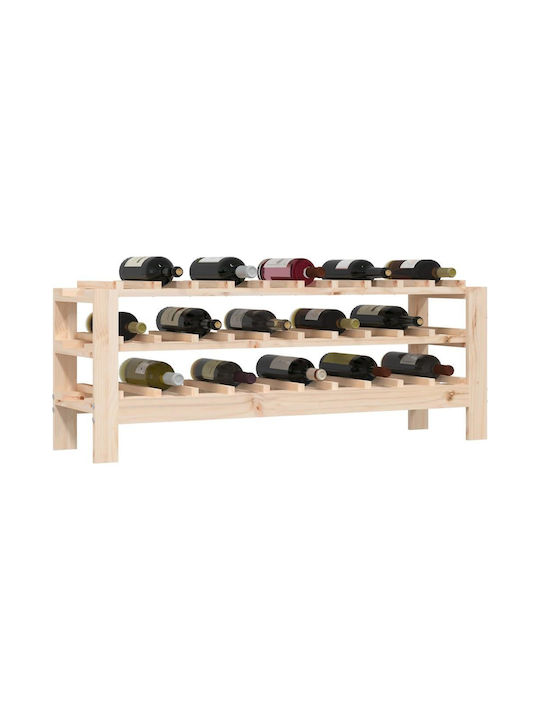vidaXL Wandmontiert Weinkeller Hölzernes für 30 Flaschen Braun 109.5x30x42εκ.