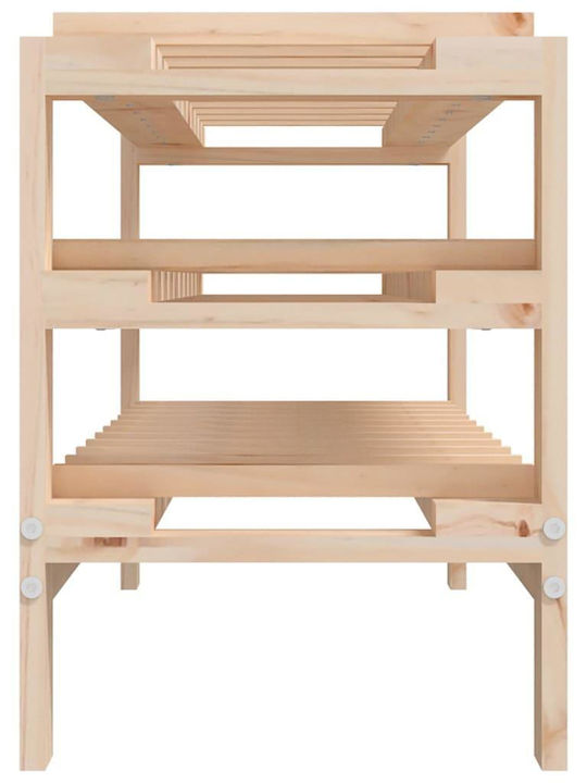vidaXL Wandmontiert Weinkeller Hölzernes für 30 Flaschen Braun 109.5x30x42εκ.