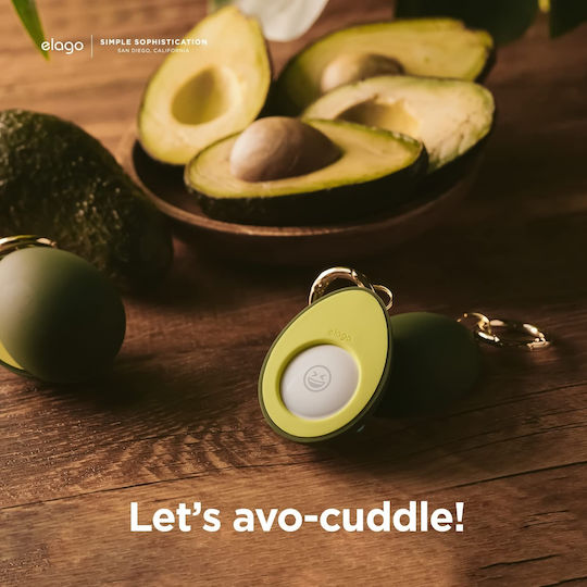 Elago Avocado Θήκη Μπρελόκ Σιλικόνης για AirTag σε Πράσινο χρώμα