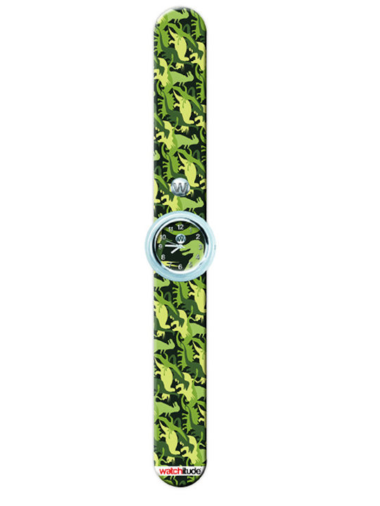 Watchitude Παιδικό Αναλογικό Ρολόι Dino Camo Χακί