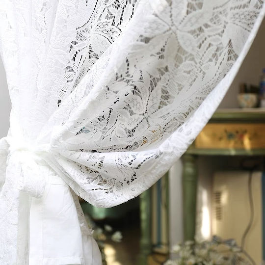 My Home Luxury Lace Flowers με Τρέσα Λευκή 270x280εκ. My Home Luxury Lace Flowers με Τρέσα Λευκή 270x280εκ.