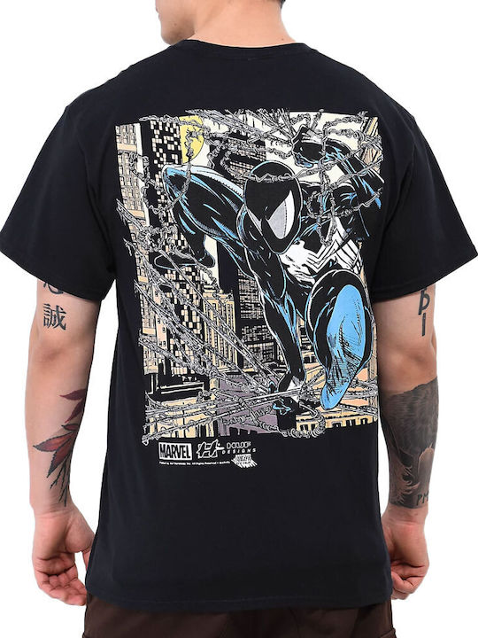 HUF x Marvel Hangin Out Ανδρικό T-shirt Μαύρο με Στάμπα