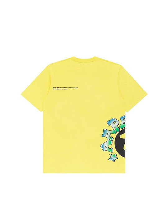 Aape By A Bathing Ape® Men's Short Sleeve T-shirt Yellow