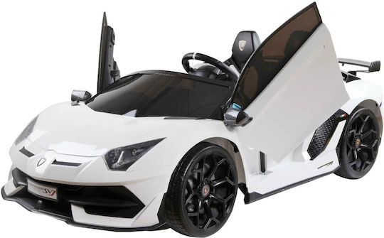 Lamborghini Aventador Διθέσιο με Τηλεκοντρόλ Licensed 24 Volt Λευκό για 3+ Ετών