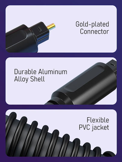 Cabletime CT-AV380 2m TOS male Optical Cable