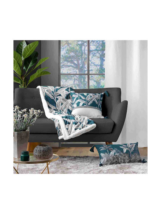 Sofa Cushion L-C Isibelle Made of 100% Cotton Blue 40x40cm